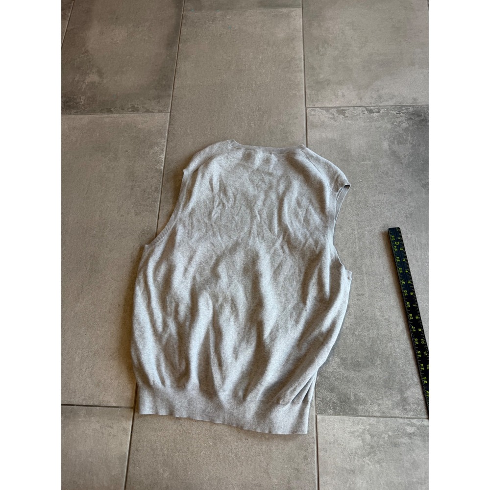 Polo Ralph Lauren Gray Pima Cotton V-Neck Sweater Vest Mens Large Pony Logo - Picture 8 of 8